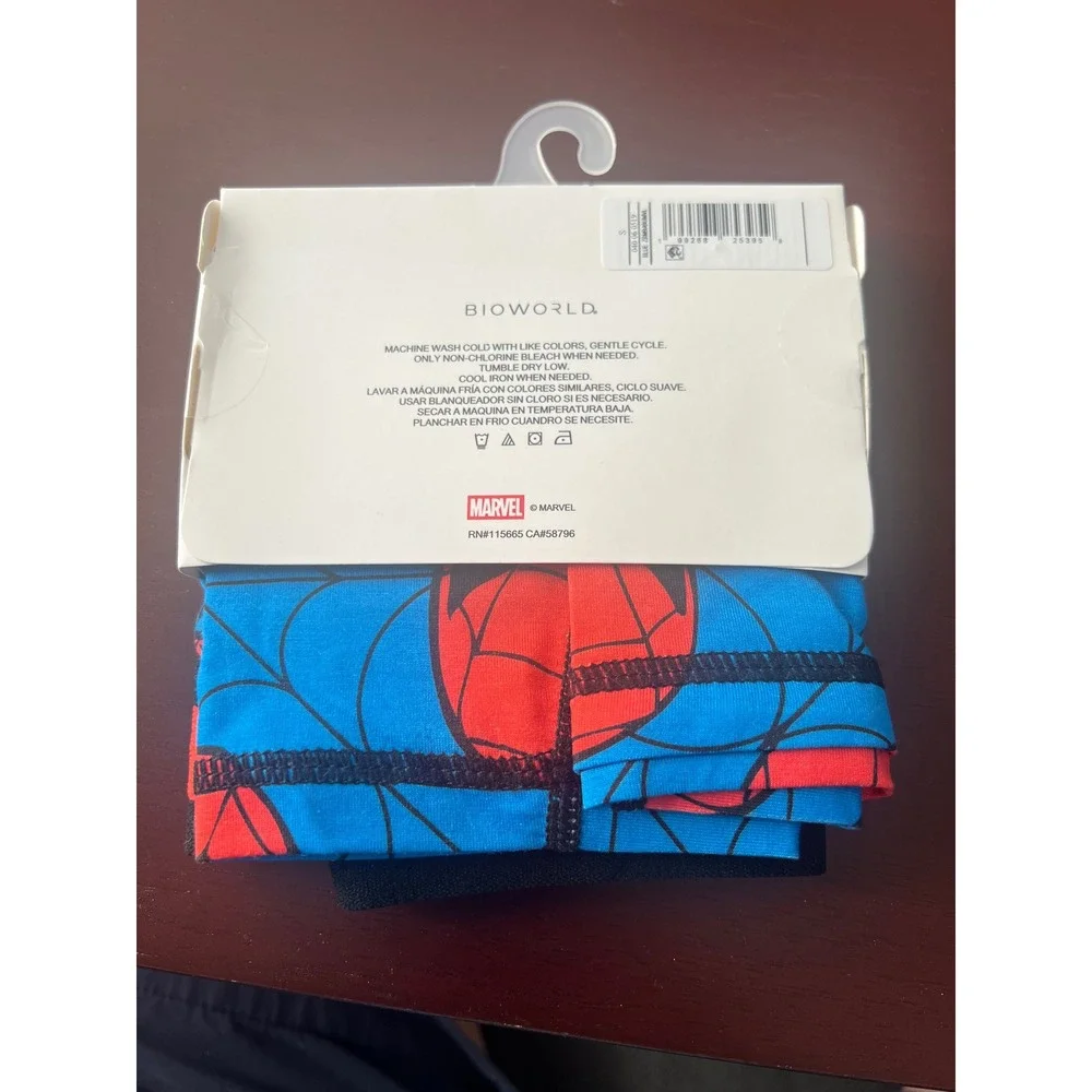 Marvel Spider-Man Mens Boxer Briefs Blue Red Superhero Underwear Small 28-30